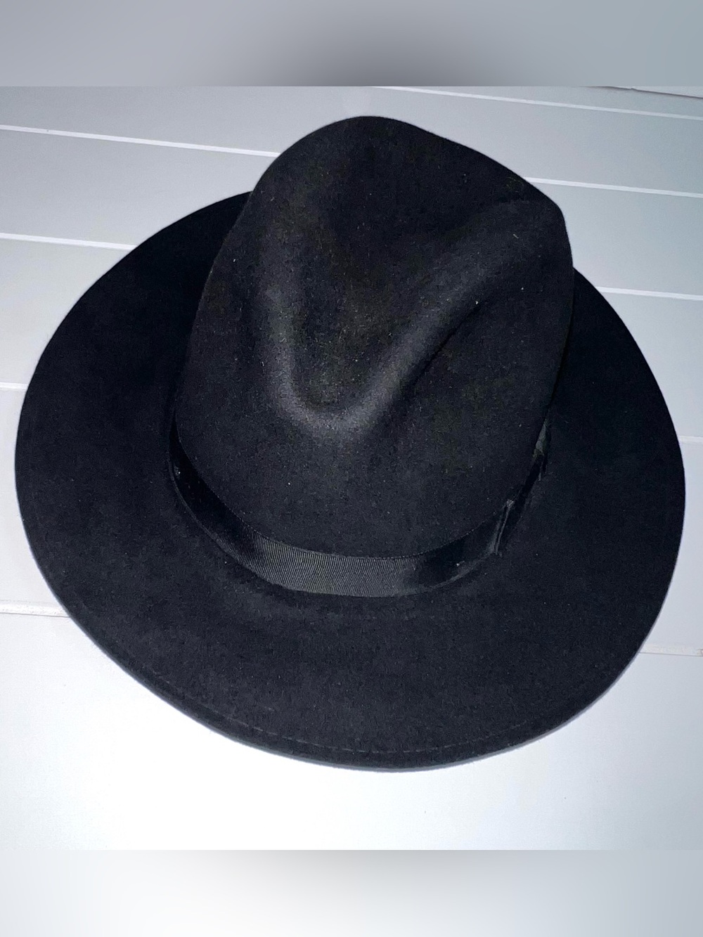Vintage John B Stetson Supreme Black Felt Fedora Hat Size 7